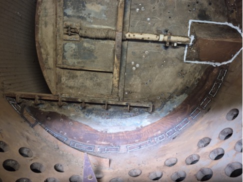 REPERAGE DES VIS DE LA VIROLE DE BOUCLIER EXTERIEUR | Technic industry Remplacement des blindages d’un BRS près de Thionville : une intervention au service de la performance industrielle Guebwiller 7